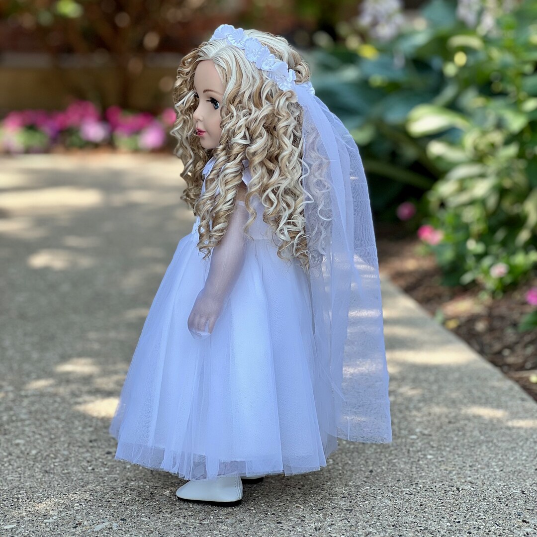 1/6 Scale White Classical Doll Dress - For 11.5" Dolls, Handmade Party Gown Outfit 1/6 Scale White Classical Doll Dress - For 11.5" Dolls, Handmade Party Gown Outfit